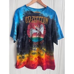 Led Zeppelin Tie Dye Graphic T-Shirt 100% Cotton Men's XXL